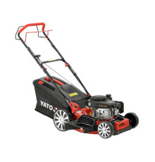 Газонокосарка бензинова YATO з приводом :2,4кВт, ширина різання: Ø= 46см, травозбірник- 62л