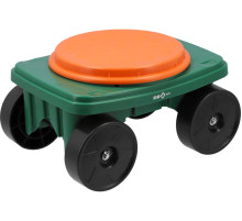 Сидение вращающееся приусадебное FLO на 4 колесах Ø= 12 см, 37х 27х 20 см, для нагруз.- 100 кг [1]