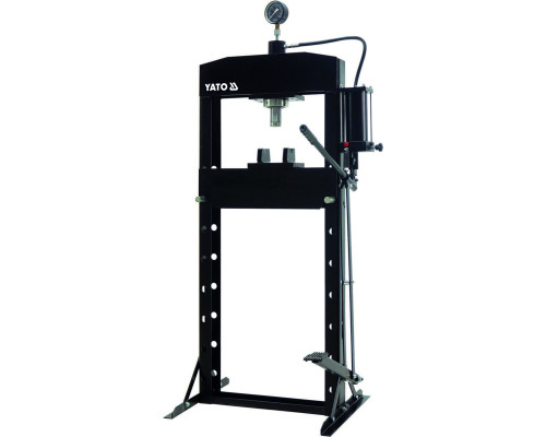 Прес гідравлічний рамний YATO; навантаж- 20 т, роб зона- 0-925мм проліт рами- 500мм, хід штока-150мм