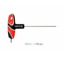 Ключ шестигранний YATO : тип "T", M2.5 мм, двосторонній, L= 100 мм [12/240]