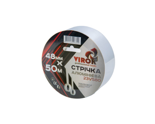 Стрічка алюмінієва клейка VIROK 48мм х 50 м. х 40 мкм. [36]