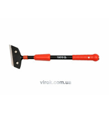 Скребок YATO для скла: з телескоп. ручкою l= 390-600 мм та змінним лезом 18 x 100 мм [10/60]
