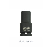 Головка торцевая ударная 6-гранная YATO: удлиненная, квадрат 3/4", М=21 мм, L=90 мм [9/36]