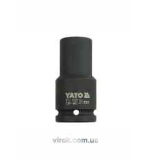 Головка торцева ударна 6-гранна YATO : подовжена, квадрат 3/4", М= 21 мм, L= 90 мм [9/36]