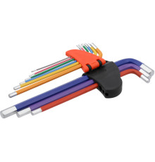 Ключі шестигранні YATO : М1.5-10 мм, Г-подібні, 2-сторонні, l= 97- 225 мм, 9 шт. [10/50]