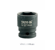Головка торцева ударна 6-гранна YATO : квадрат 1/2", М= 24 мм, L= 43 мм [30/120]