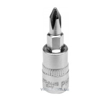 Головка торцева YATO кадрат 1/4 "Philips" PH1, L= 37 мм [150/600]