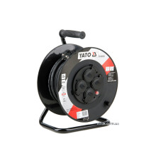 Подовжувач мережевий YATO : l= 30м. до 16 А на котушці; кабель 3-жильний S=1,5 мм² [2/36]