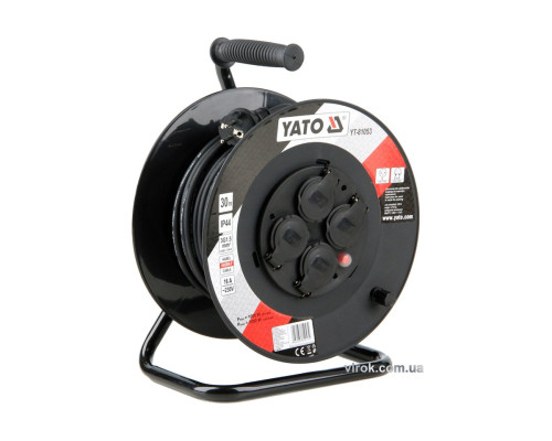 Подовжувач мережевий YATO : l= 30м. до 16 А на котушці; кабель 3-жильний S=1,5 мм² [2/36]