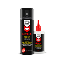 Клей 2-компонентний NINJA MDF : супер швидкий. 400 ML +100 г. спрей-активатор + цианоакрилат [25]