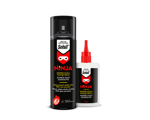 Клей 2-компонентний NINJA MDF : супер швидкий. 400 ML +100 г. спрей-активатор + цианоакрилат [25]