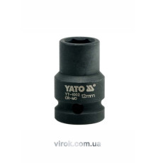 Головка торцева ударна 6-гранна YATO : квадрат 1/2", М= 12 мм, L= 39 мм [60/240]