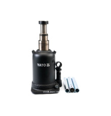 Домкрат гідравлічний стовбцевий YATO : 12 т, H = 230 - 593 мм, подвійний шток [1]