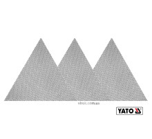 Сітка абразивна, тверда, трикутна, на липучці, до шліфмашини YATO : G120, l= 280 мм, 3 шт(DW)