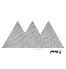 Сітка абразивна, тверда, трикутна, на липучці, до шліфмашини YATO : G120, l= 280 мм, 3 шт(DW)