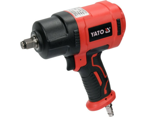 Гайковерт ударний пневматичний YATO : квадрат 1/2", F=1560 Nm, спожив. повітря- 184 л/хв [5/140]