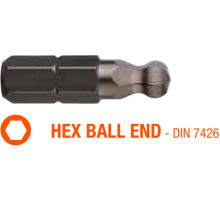 Насадка викруткова USH Industry BallEND HEX SW 2.5K x 25 мм, Уп. 5 шт.