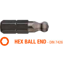 Насадка викруткова USH Industry BallEND HEX SW 2.5K x 25 мм, Уп. 5 шт.