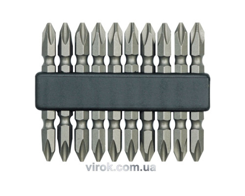 Насадка викруткова двостороння VOREL : PH2 x 60 мм, Cr-V. 10 (Шт/Уп.) [25/100]