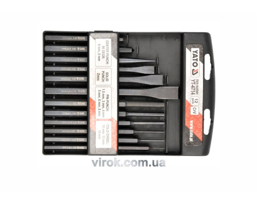 Зубило, кернер і пробійник YATO, Набір 12пр. [10/20]