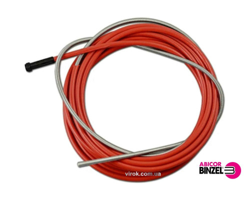Спіраль подаюча червона ABICOR BINZEL : 2.0 x 4.5 x 340 мм, для дроту 1.0 - 1.2 мм