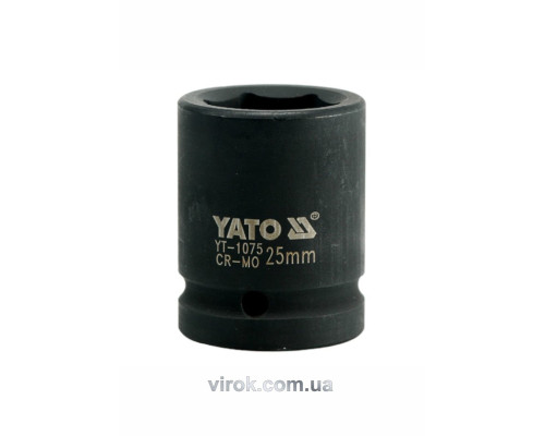 Головка торцева ударна 6-гранна YATO : квадрат 3/4", М= 25 мм, L= 50 мм [16/64]