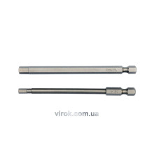 Набор отверточных насадок YATO : "HEX-TAMPER" 4 , 6 мм, квадрат 1/4", L= 100 мм. 2шт. [25/100]