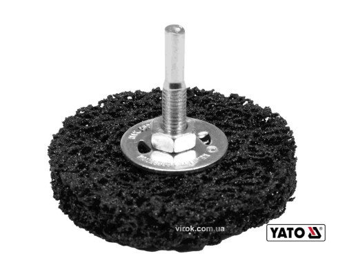 Щітка шліфувальна неткана дискова YATO Ø=75 мм, до дрилі шпиндель Ø=6 мм