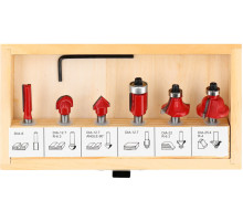 Фрези по дереву YATO : зі шпинделем Ø= 6 мм, 6 шт [50]