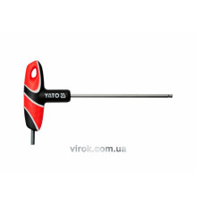 Ключ шестигранний YATO : тип "T", M5 мм, двосторонній, кульковий наконечник L= 140 мм [12/144]