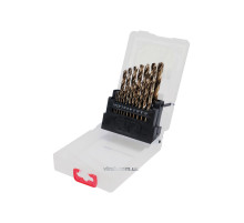 Свердла по металу кобальтові YATO : Co-HSS, Ø= 1-10 мм (Набір/ 19 Шт.) [15/30]