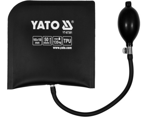 Подушка монтажна, надувна YATO для навантаження -135 кг, висоти - 50 мм, габарити - 165х150 мм [48]