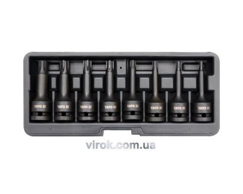 Набір насадок викруткових ударних YATO : RIBE M5-M13. квадрат 1/2". 8 Од. [15]