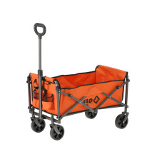 Візок присадибний розкладний на 4 колесах FLO з поворот важілем, ємність- 68х 39х 26см, навант- 70кг