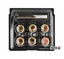 Набор для ремонта масляных пробок YATO: с алюминиевыми прокладками, резьба - М15 х 1.5, 6 шт [10/40]
