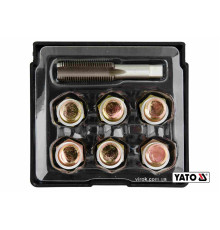 Набор для ремонта масляных пробок YATO: с алюминиевыми прокладками, резьба - М15 х 1.5, 6 шт [10/40]