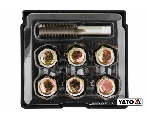 Набор для ремонта масляных пробок YATO: с алюминиевыми прокладками, резьба - М15 х 1.5, 6 шт [10/40]