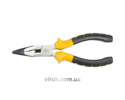 Щипці - тонкогубці VOREL гнуті, l= 180 мм [6/60]