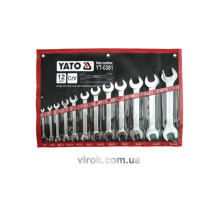Ключи рожковые YATO: CrV, М=6х7-30х32 мм, Набор 12 шт. [8]