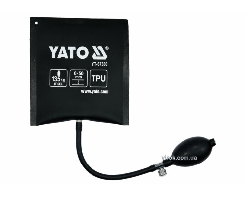 Подушка монтажная, надувная YATO для погрузки - 135 кг, высоты - 50 мм, габариты - 150х160 мм [24]