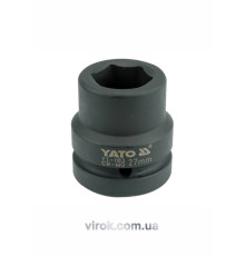 Головка торцева ударна 6-гранна YATO : квадрат 1", М= 27 мм, L= 59 мм [6/24]