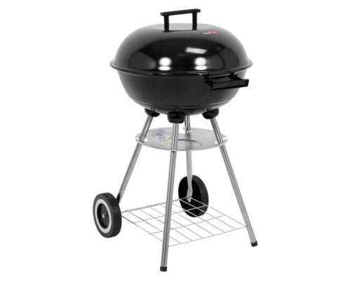 Гриль круглий вугільний LUND, решітка Ø= 41см, на 4 ніжках/ 2 колеса з кришкою; 47х44х73 см
