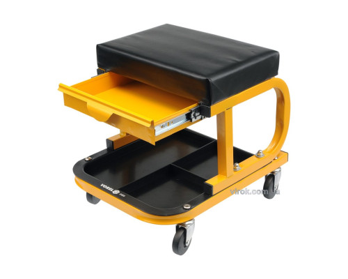 Табурет на колесах VOREL з шуфлядою і полкою для інструментів [4]