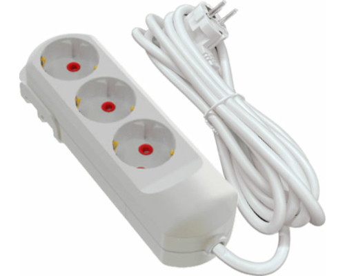 Подовжувач мережевий VIROK: l= 5 м, з 3 гніздами із заземленням