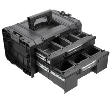 Ящик модульний Т2 системи S12 пластиковий YATO з 2 комірковими шуфлядами, 450x313x245 мм [1]