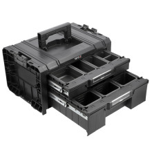 Ящик модульний Т2 системи S12 пластиковий YATO з 2 комірковими шуфлядами, 450x313x245 мм [1]