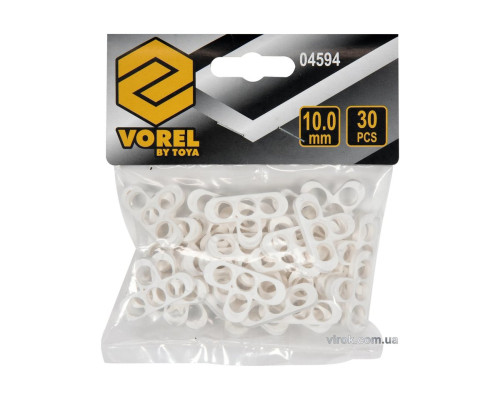 Крестики дистанционные для плитки и клинкера VOREL тип Т: толщ.- 10 мм, уп. 30 шт.(DW)