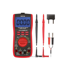 Мультиметр для вимірювання електричних параметрів YATO з LCD-дисплеєм і провідниковими контакт. [20]