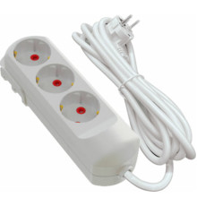 Подовжувач мережевий VIROK: l= 3 м, з 3 гніздами із заземленням