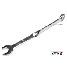 Ключ ріжково-накидний, кручений 90° YATO : М= 21 x 283 мм, Cr-V(DW)